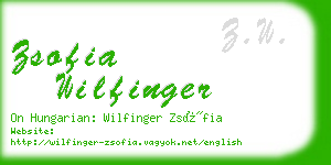zsofia wilfinger business card